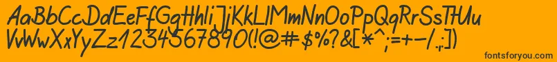 HwAgiloDb Font – Black Fonts on Orange Background