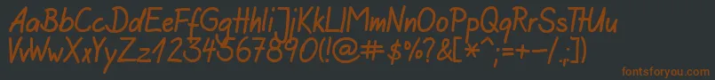 HwAgiloDb Font – Brown Fonts on Black Background