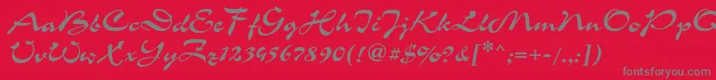 Crd Font – Gray Fonts on Red Background