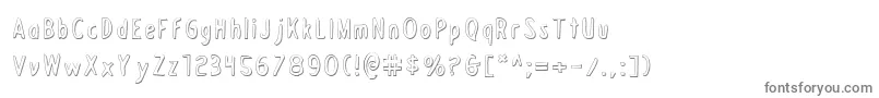 DraftingTable3D-fontti – harmaat kirjasimet valkoisella taustalla