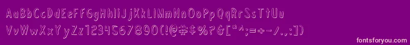 DraftingTable3D Font – Pink Fonts on Purple Background