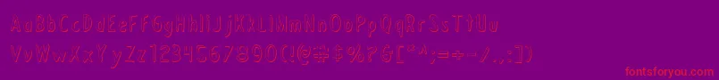 DraftingTable3D Font – Red Fonts on Purple Background