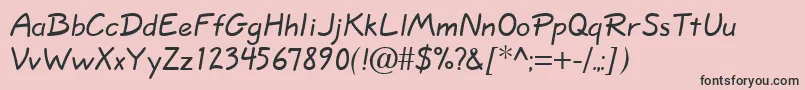 Quillscript Font – Black Fonts on Pink Background