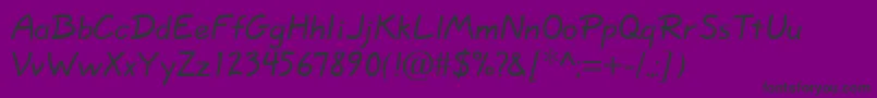 Quillscript Font – Black Fonts on Purple Background