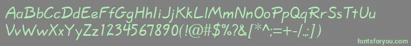 Quillscript Font – Green Fonts on Gray Background