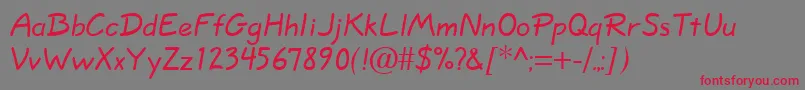 Quillscript Font – Red Fonts on Gray Background