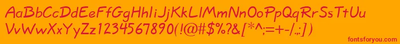 Quillscript Font – Red Fonts on Orange Background
