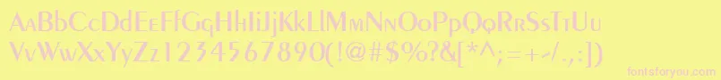Шрифт Penguin – розовые шрифты на жёлтом фоне