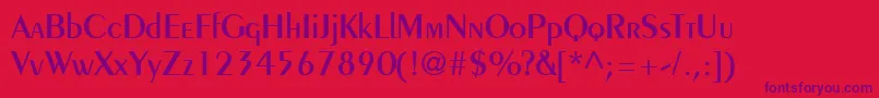 Penguin Font – Purple Fonts on Red Background