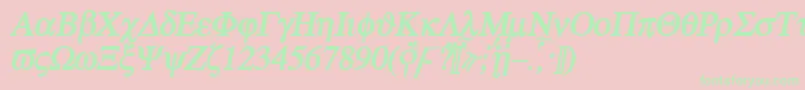 Atebi Font – Green Fonts on Pink Background