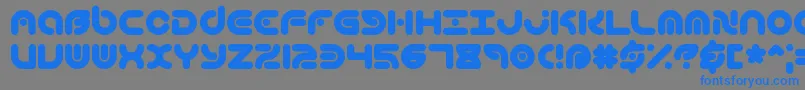 Techniqu Font – Blue Fonts on Gray Background