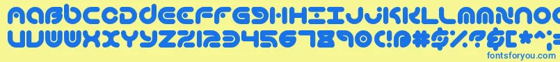 Techniqu Font – Blue Fonts on Yellow Background