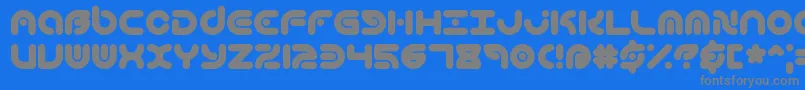 フォントTechniqu – 青い背景に灰色の文字