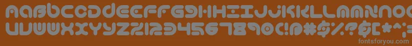 フォントTechniqu – 茶色の背景に灰色の文字