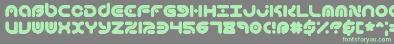 Techniqu Font – Green Fonts on Gray Background