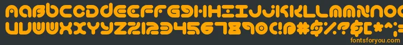 フォントTechniqu – 黒い背景にオレンジの文字