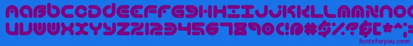 Techniqu Font – Purple Fonts on Blue Background