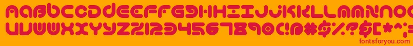Techniqu Font – Red Fonts on Orange Background