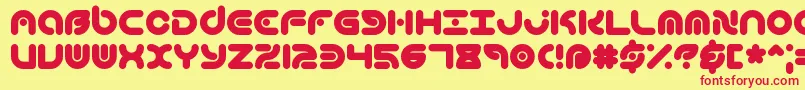 Techniqu Font – Red Fonts on Yellow Background