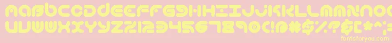 Techniqu Font – Yellow Fonts on Pink Background