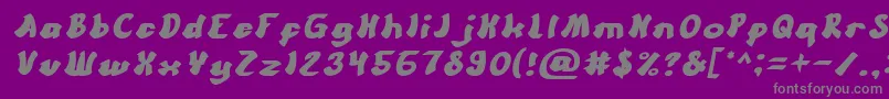 CartoonItalic Font – Gray Fonts on Purple Background
