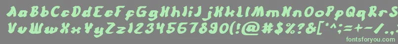 CartoonItalic Font – Green Fonts on Gray Background