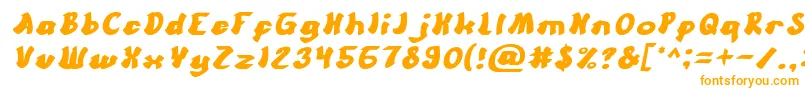 CartoonItalic Font – Orange Fonts on White Background