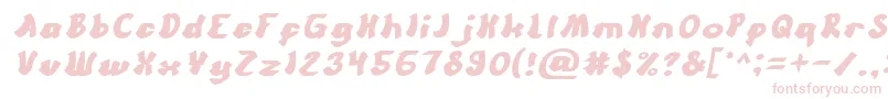 CartoonItalic Font – Pink Fonts on White Background