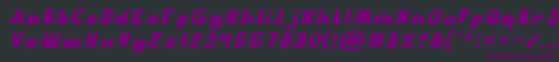 CartoonItalic Font – Purple Fonts on Black Background