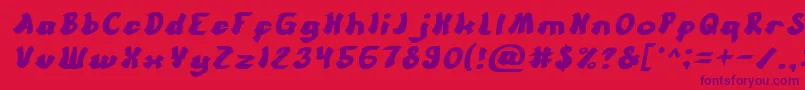 Шрифт CartoonItalic – фиолетовые шрифты на красном фоне
