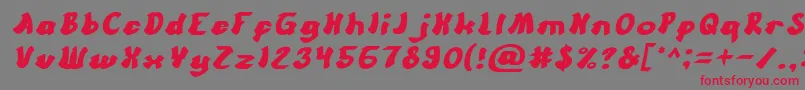 Подробнее о шрифте CartoonItalic Шрифт CartoonItalic – красные шрифты на сером фоне