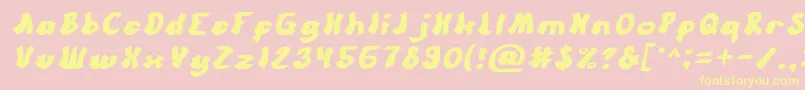 fuente CartoonItalic – Fuentes Amarillas Sobre Fondo Rosa