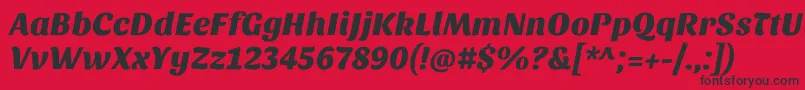 Sansitaone Font – Black Fonts on Red Background