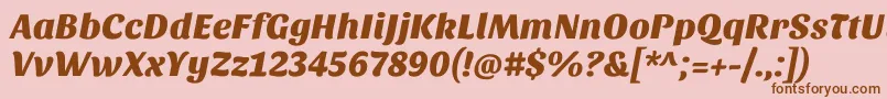 Sansitaone Font – Brown Fonts on Pink Background