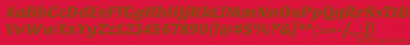 En savoir plus sur la police Sansitaone Police Sansitaone – polices brunes sur fond rouge