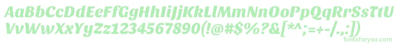 Sansitaone-Schriftart – Grüne Schriften
