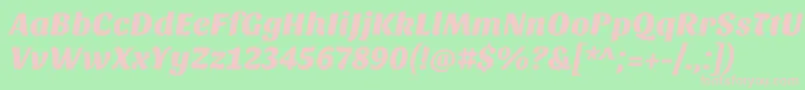 Sansitaone Font – Pink Fonts on Green Background