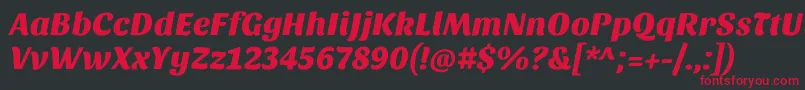 Sansitaone Font – Red Fonts on Black Background