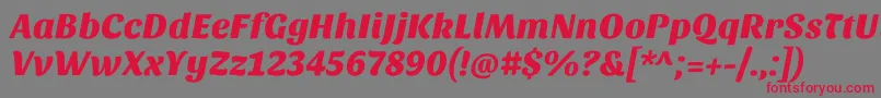 Sansitaone Font – Red Fonts on Gray Background