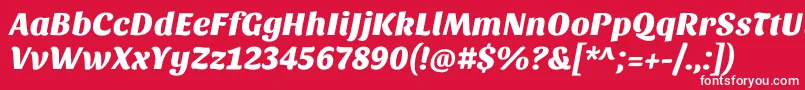 Sansitaone Font – White Fonts on Red Background