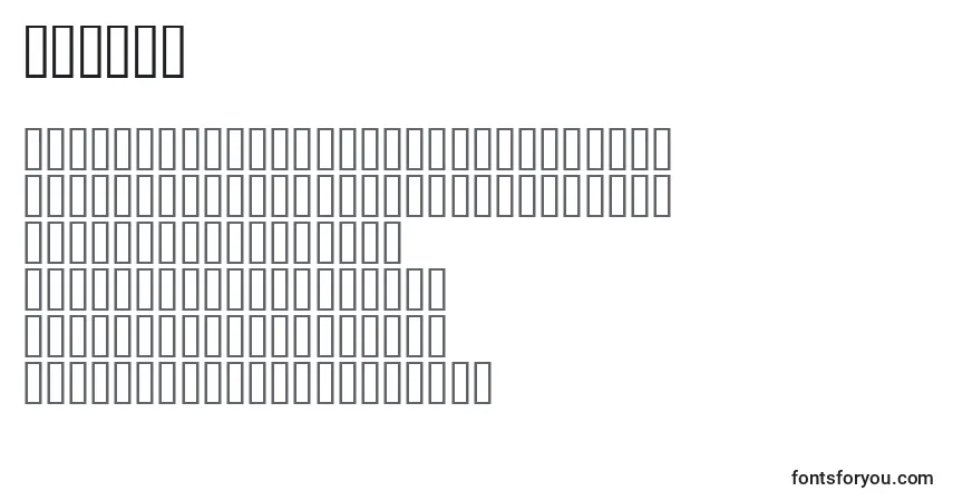 Шрифт Sedona – алфавит, цифры, специальные символы