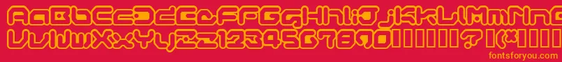 Gameg Font – Orange Fonts on Red Background