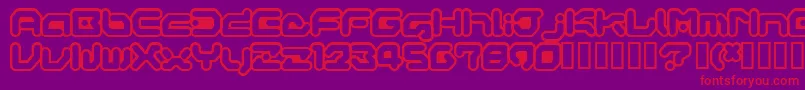 Gameg Font – Red Fonts on Purple Background