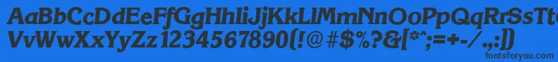 KorinthserialXboldItalic Font – Black Fonts on Blue Background