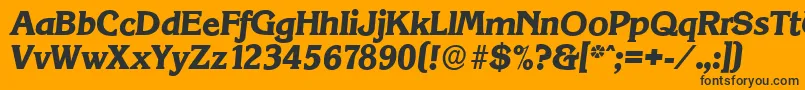 KorinthserialXboldItalic Font – Black Fonts on Orange Background