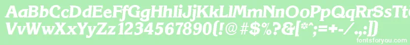 KorinthserialXboldItalic Font – White Fonts on Green Background