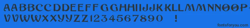 Cuban Font – Black Fonts on Blue Background