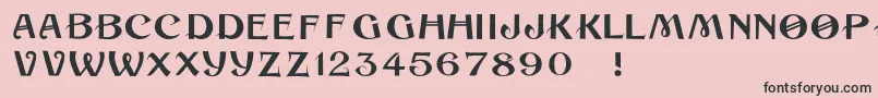 Cuban Font – Black Fonts on Pink Background