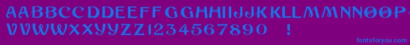 Cuban Font – Blue Fonts on Purple Background