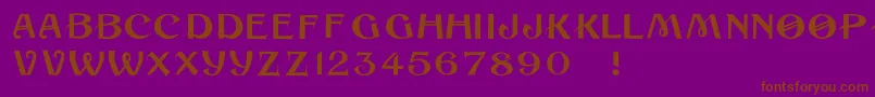 Lisätietoja Cuban-fontista Cuban-fontti – ruskeat fontit violetilla taustalla